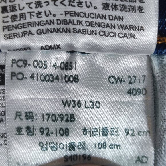 Levi's 514 jeans men's size W36/L30 medium washed denim blue colour straight leg - Picture 7 of 16